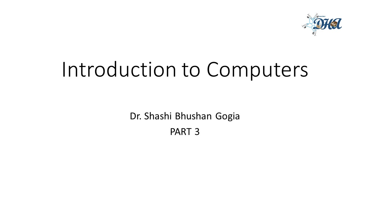 1.2.3. Introduction to computers (Part III)